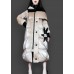 Fitted Khaki Cute hooded asymmetrical design Winter Duck Down Coats