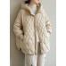 Beautiful Khaki Zip Up Casual Duck Down Winter down coat