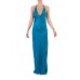 MORPHEW COLLECTION Lyons Blue Silk Charmeuse Bias Cut Slip Gown