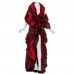 MORPHEW ATELIER Cranberry Red Silk & Rayon Duchess Satin Taffeta Asymmetrically Draped Dramatic Opera Coat Gown