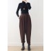 Relaxed and casual Harem Pants  brown trousers in autumn and winter long pants