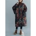 Casual plus size clothing winter coats floral pockets winter parkas