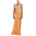 MORPHEW COLLECTION Mayan Gold Silk Charmeuse Bias Cut Slip Gown