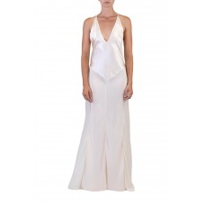 MORPHEW COLLECTION Champagne Silk Charmeuse Bias Cut Slip Gown